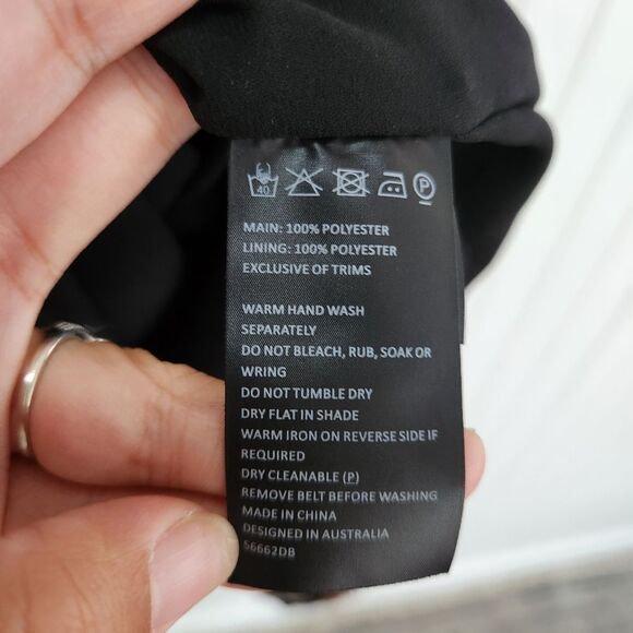 NEW BARDOT 'Bessie' Snake Print Ruffle Tiered Belted Mini Dress size 8 - Picture 9 of 9